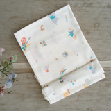 Infant Bath Towel - Organic Muslin | Printed