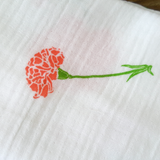 Infant Towel - Printed | 3 Layered | No hood - Carnations